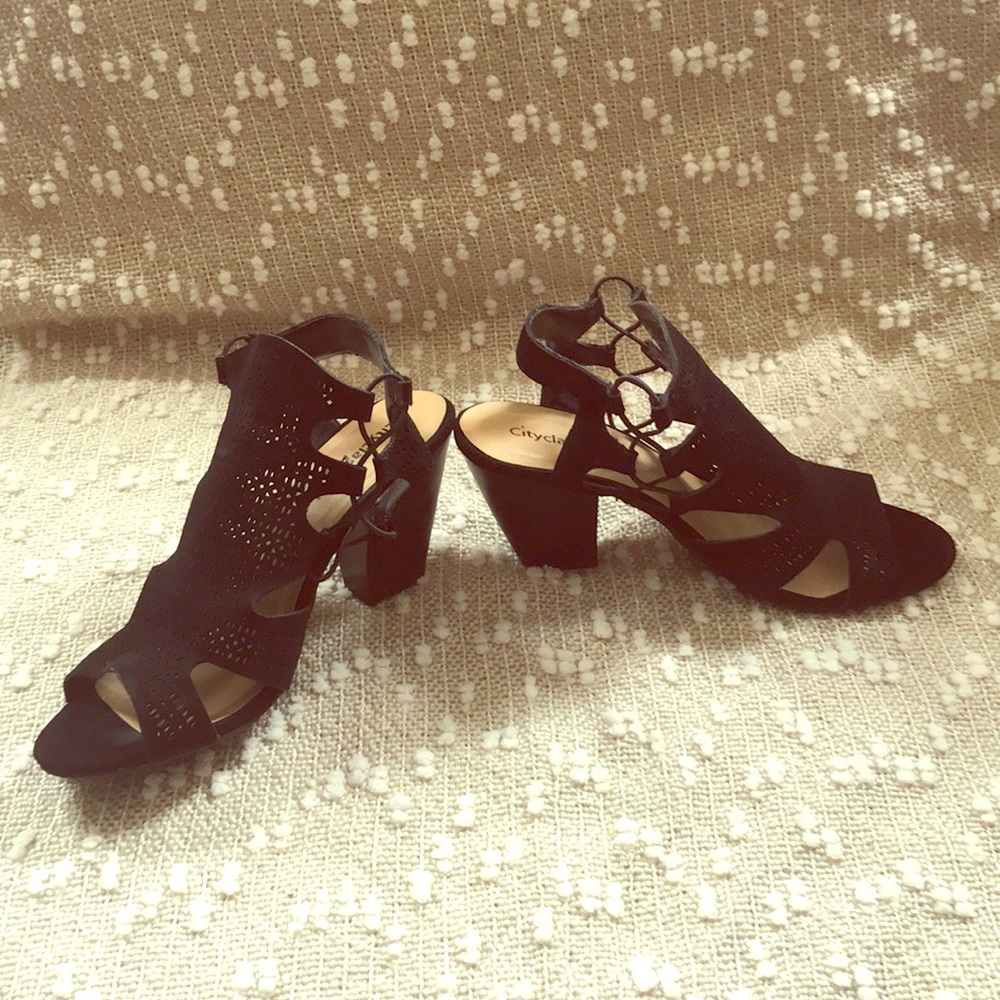 City Classified Black Mules